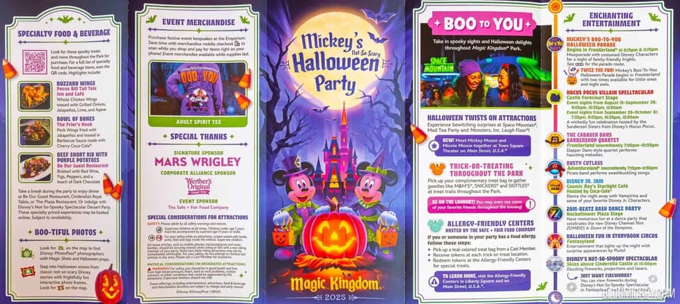 First Look at 2025 Mickey's Not-So-Scary Halloween Party Map